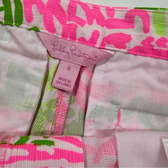 Lilly Pulitzer Adie Pink Sunset Home Slice Shorts Size 4 - Picture 4 of 7